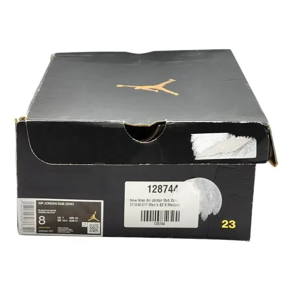Air Jordan Dub Zero 311046- 017 Men’s Sneakers Black Taxi EU 41 US 8 - NWB